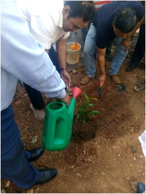 Plantation By Honorable chairman  in the TECHFEST 2020